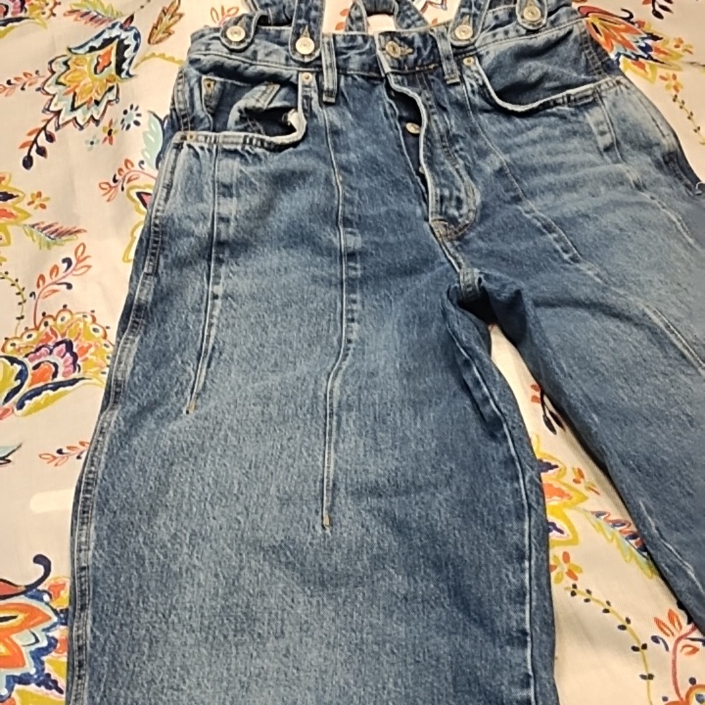 Free People 28 Berkeley Suspender Jeans - Picture 5 of 10